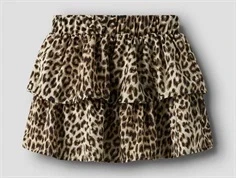 Name It nederdel sort med leopard print